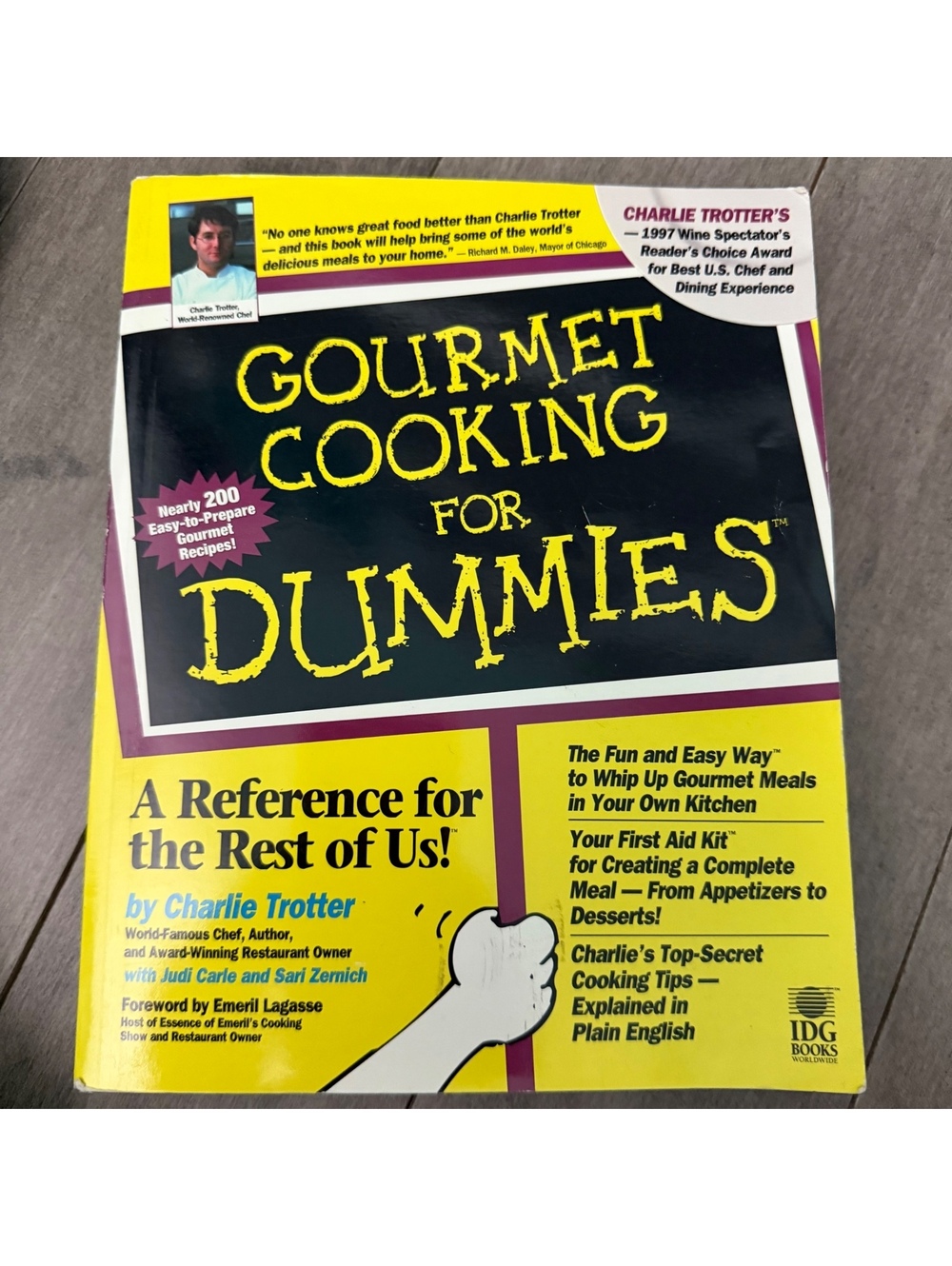 Gourmet Cooking for Dummies Book by Charlie Trotter